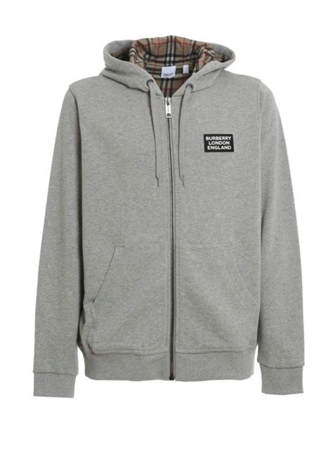 burberry london england hoodie grey.